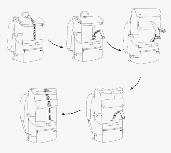Водонепроницаемый рюкзак-трансформер AGM